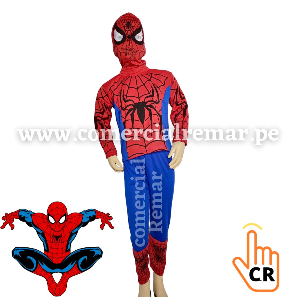 Disfraz Spiderman Económico Hombre Araña Clásico para Niño