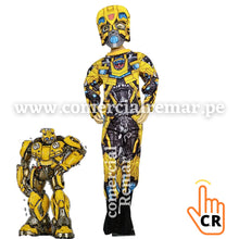 Cargar imagen en el visor de la galería, Disfraz Bumblebee con Músculos Transformers para Niño

