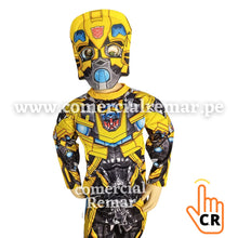 Cargar imagen en el visor de la galería, Disfraz Bumblebee con Músculos Transformers para Niño
