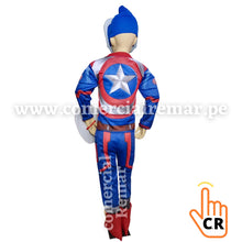 Cargar imagen en el visor de la galería, Disfraz Capitán América con Músculos para Niño
