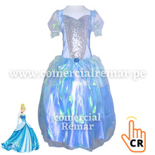 Cargar imagen en el visor de la galería, Disfraz Cenicienta Vestido de Princesa Cinderella para Niñas
