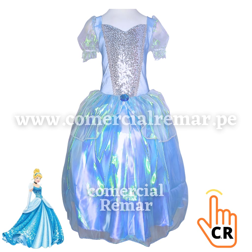 Disfraz Cenicienta Vestido de Princesa Cinderella para Niñas