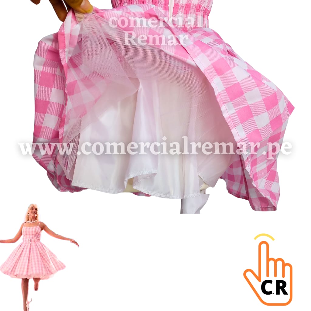 Vestido Nena Rosado Disfraz De Barbie
