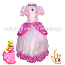 Cargar imagen en el visor de la galería, Disfraz Princesa Peach Vestido para Niñas
