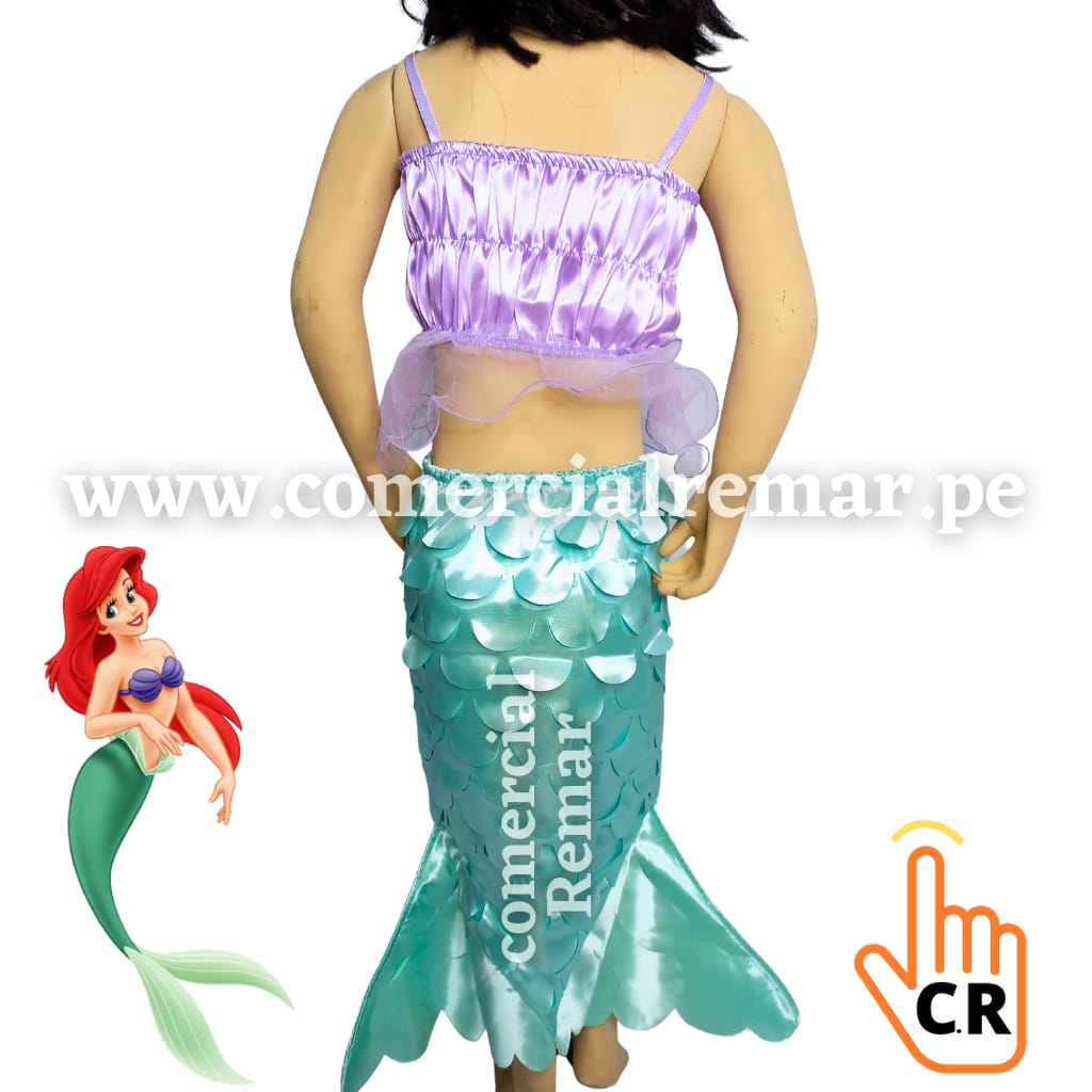 Disfraz Sirenita Troquelado Princesa Ariel para Niña – Comercial REMAR