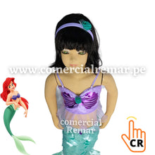 Cargar imagen en el visor de la galería, Disfraz Sirenita Troquelado Princesa Ariel para Niña
