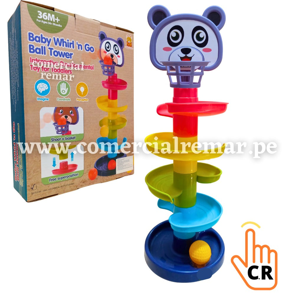 Tobogán para Encestar Pelotas 5 Pisos Juego Didáctico
