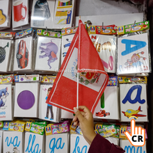 Cargar imagen en el visor de la galería, Banderas de Perú para Mano de Tela Pequeñas Con Escudo y Frase (3 Tamaños)
