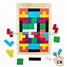 Cargar imagen en el visor de la galería, Tetris de Madera Rompecabezas Juego Didáctico Educativo
